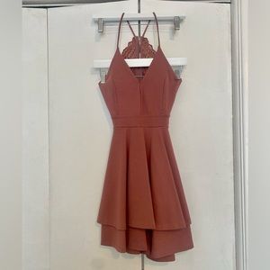 Mauve Windsor Mini Dress XS